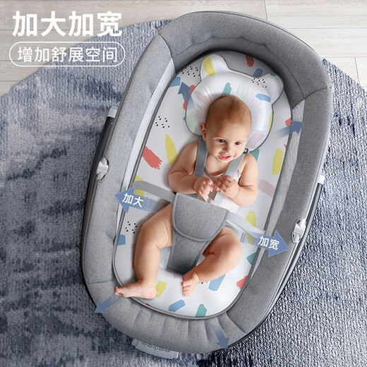 泰美高（Trimigo）婴儿摇摇椅哄娃神器婴儿用品宝宝摇篮电动婴儿摇椅新生儿满月礼物 婴儿摇椅【升级旗舰款-格瑞灰】