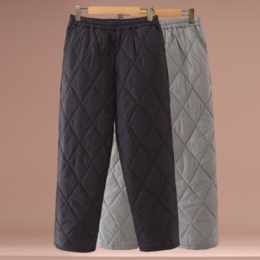 Warm winter duck duck old lady high waist plus fat thickening warm down cotton pants for the elderly winter women old lady light cotton pants winter outer 8312 beige straight 3XL recommended 150-170Jin Jin equals 0.5 kg