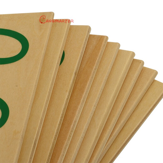 CANSMARTER Montessori Montessori Enseñanza SIDA Educación temprana Juguetes Entrenamiento de Movimiento Fino para 1-2 años Tarjetas de número de madera para niños 1-3000 Tarjetas de madera (pequeña)