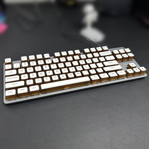 罗技（Logitech） K835 机械键盘84键 有线键盘 游戏电竞键盘 办公键盘 电脑键盘TTC K835冰咖键帽版 红轴