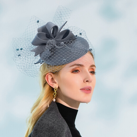 EE Winter New British Style Hat Women's European and American Fashion Banquet Hat Black Adjustable