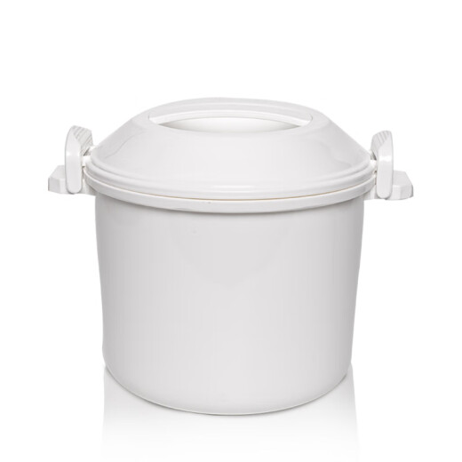 Jufude camellia microwave oven lunch box household utensil steamed rice cooker household thickened size heated rice plastic pot with lid HXM6227 2L [single layer rice cooker]