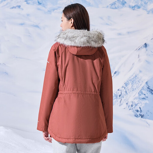 Columbia Outdoor Automne et Winter Cotton Veste pour femmes, énergie thermique, collier de coton en laine confortable et amovible WL9480 679 S