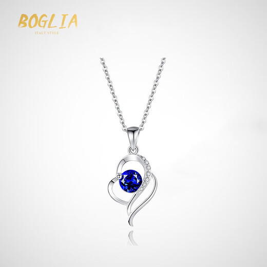 BOGLIA light luxury brand necklace for women 18k gold blue sapphire white gold diamond jewelry pendant 18k gold sapphire & diamond necklace