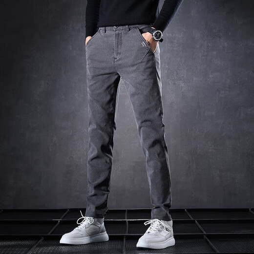 Aemape Jeans Herren Frühling und Sommer neue lässige lange Hosen Herrener locker dicker Stil Vielseitig 606 Grau + 653 Grau 28