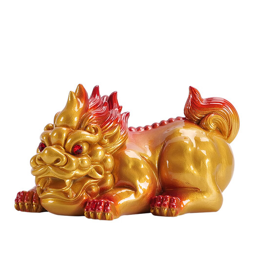 Flush color-changing ornaments, color-changing Pixiu tea pets, can be raised and played with, tea table ornaments, high-end tea tables, lucky tea pet boutiques, Huoyun Pixiu ornaments, male-gold