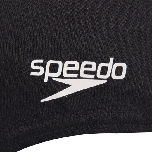 Speedo comfortable, breathable and quick-drying swimming cloth cap with high elasticity and no head-breaking swimming training equipment, black
