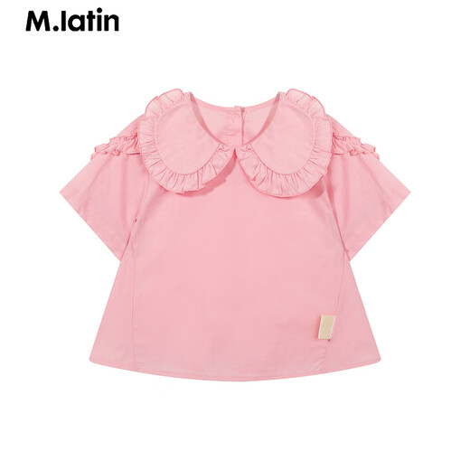 M.Latin/M.Latin/Mall same style children's clothing children's shirt summer new style short-sleeved shirt for girls rose pink 90