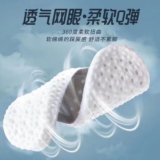 
Super soft sports insole for men and women who stand for a long time without getting tired from foot pain, shock absorption, sweat absorption, odor and breathable military training 2 double-pack - gray 41-42 sizes