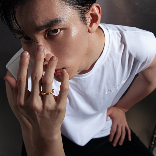 Saturday Fortune (ZLF) Gold Ring for Men and Women 5D Hard Gold Möbius Ring Trendy Cool Pure Gold Ring Nirvana Pricing No. 22-2.2g