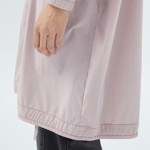 SIQIN FEMME SPRING ET Été Rose brodée à fermeture éclair à cale cagaçonnerie Hourmure d'assouplissement moyen mince veste de brise-vent bjcs024 rose L