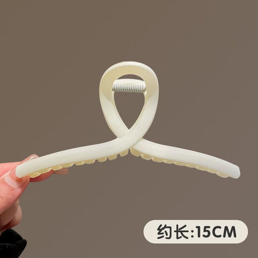 BARY REEF Large Maillard Clip Women's 2024 New Hair Clip Back of the Head Hair Shark Clip with Multiple Hair Volume and Versatile Clip Head 15cm Giant Frosted Clip One Coffee Color