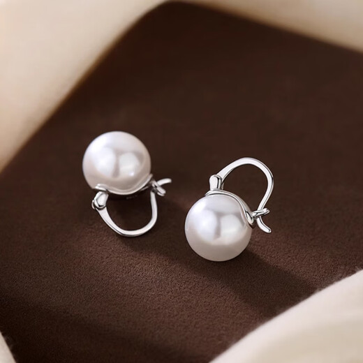 PWL925 Silver Pearl Earrings Light Luxury Niche Design 2025 New Earrings High-end Feminine Silver Earrings 925 Silver Pearl Earrings