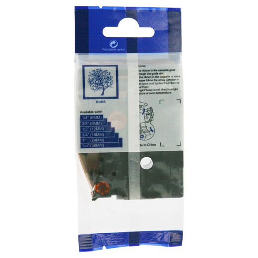 Ett label belt suitable for brother label machine ribbon TZe-Z661 261 161 461 561 label printer ribbon 36mm green background black letter E-Z761*8 simple version