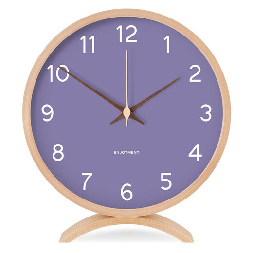 Momen solid wood vertical clock display desktop clock pendulum desk clock sitting clock living room home bracket ornaments walnut color white surface standard version 30cm12 inches