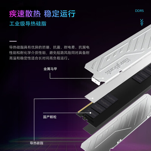 KINGBANK 32GB (16GBX2) set DDR5 6000 desktop memory module domestic particles Yinjue C36 Deepseek hardware