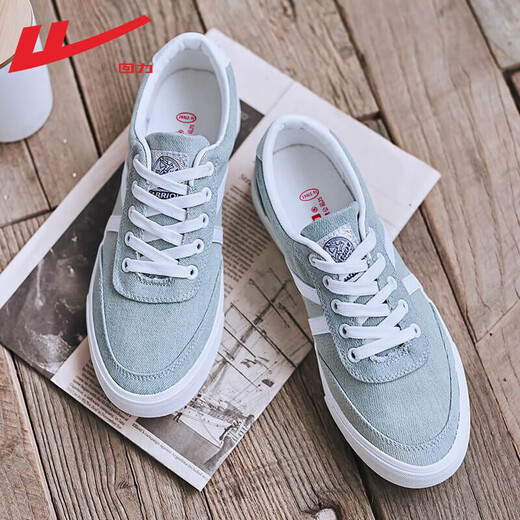 Huili men's shoes canvas shoes men's 2025 spring new casual sports shoes men's light breathable shoes men's light blue 41