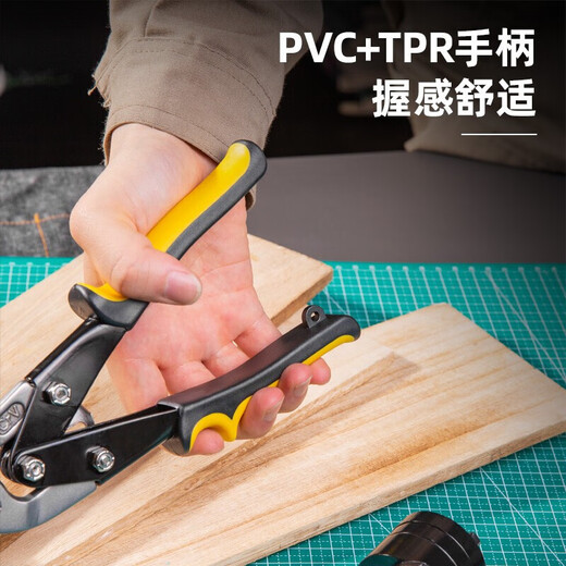 Deli iron sheet scissors, stainless steel scissors, straight-head aviation scissors, industrial scissors, barbed wire keel shears, aluminum plates, 10-inch straight-head aviation scissors-DL20030