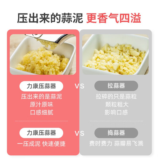 Swiss Likan garlic press manual garlic pounder garlic beater household garlic grinder stainless steel artifact hand-pressed kitchen supplies 30 dishwasher