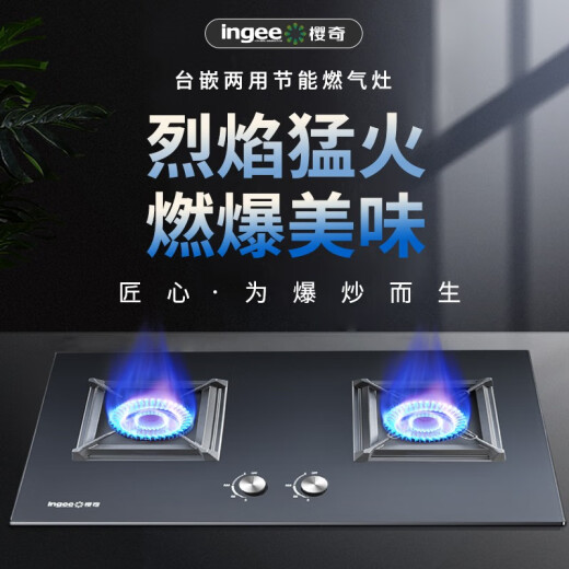 Yingqi (Yingqi) Estufa de gas natural Doble estufa Hot Stove Hot Glass Doble Stove Dos Jz (Y/T) 695G82