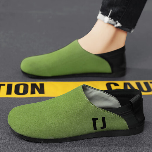 CHANGXIANG HUILI CANVAS PARA Men's Shoes para el verano Casual Breathable Lazy Pease Pedal Old Beijing tela zapatos de tela para hombres no doodou doodou de tierras de moda Black 41 estándar Código deportivo