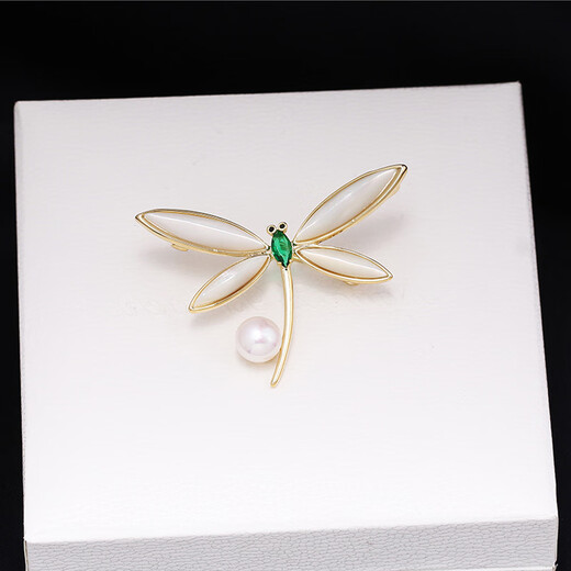 SNQP official quality Swarovski craft 2025 new dragonfly brooch for women high-end light dragonfly gold style
