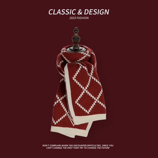Cranta Komeia Scarf для женщин осенью и зимой 2025 г. Новый шарф для женского платки сгущенным и роскошным подарком на день рождения для подруги жену красного риса.