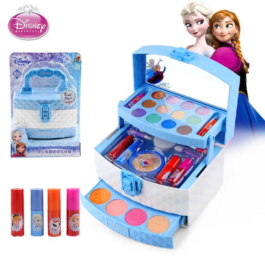 
[70% new] Disney Disney Children's Makeup Safety Cosmetics Toy Set Girls Gifts House Dress Up Stage Performance Makeup Box Frozen Princess Mini Makeup Box