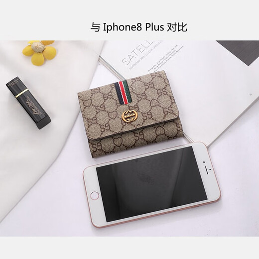 GIEVSZHE clutch bag women's wallet short style new first-layer cowhide large-capacity coin purse birthday gift apricot color ready for delivery on the same day exquisite gift box