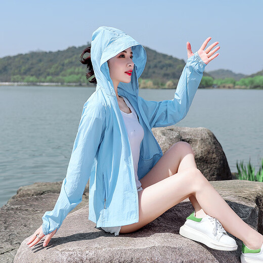 Woodpecker (TUCANO) outdoor cycling and fishing sun protection clothing for women summer 2023 new ice silk breathable thin sun protection clothing with UV protection pink L (recommended 100-115 Jin Jin equals 0.5 kg)