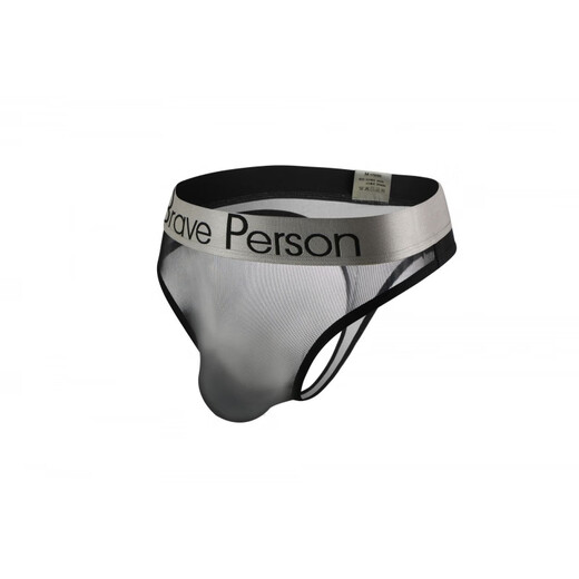 ROSELEX confidential delivery men's sexy underwear sexy fully transparent mesh thong gay U light blue S