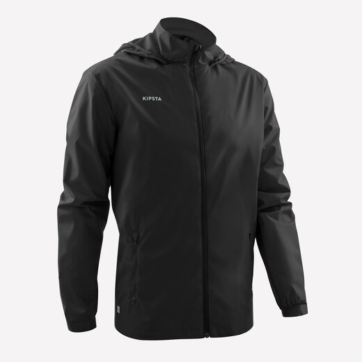 Decathlon Sports Jacket Men's Spring and Summer Lightweight Windproof Quick-Drying Running Windbreaker Football Rainproof Jacket MSGJ Shadow Black L