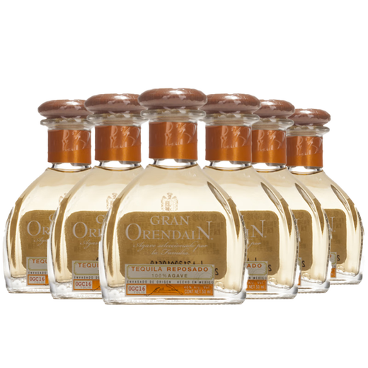 Ou Shuai small bottle of foreign wine, tequila wine companion wine version, souvenir 6 bottles, bartending base wine, imported original bottle, treasured 100% tequila gold 50ml*6