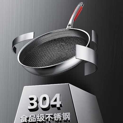 Konbach (KBH) pot set stainless steel non-stick wok household three-piece soup pot milk pot wok combination set