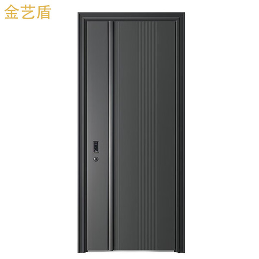 金艺盾门业（A32梦云)精雕板通体长拉手入户门嵌入式智能锁支持私人订制 A32梦云单门