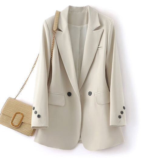 Guixuege Small Suit Women's 2024 Spring and Autumn New Korean Style Loose Short Suit Jacket Women's Casual Suit Top Black M (100-110Jin Jin is equal to 0.5 kg)