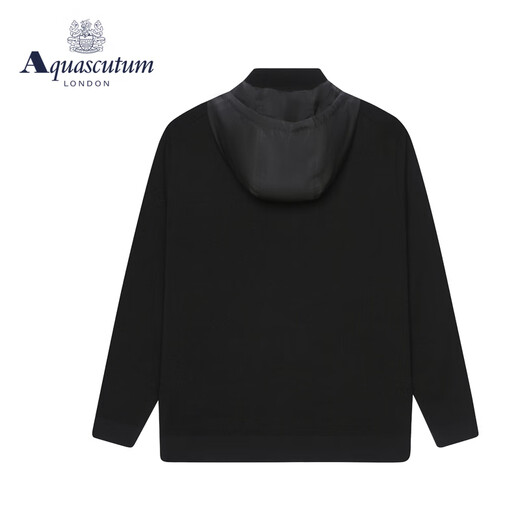 Aquascutum/Yager Lion Dandong New Woll Herren -Kapuze -Pullover Q4867EI091 Black/99 S