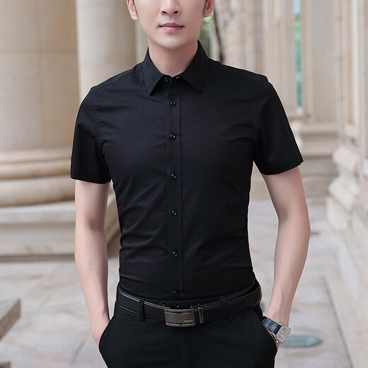 Chemise de soie à glace pour hommes à manches courtes à manches à manches courtes à manches à manches courtes à manches à manches courtes à manches à manches à manches à manches à manches à manches à manches de grande taille Blanc sans poche 5xl (170jin [Jin est égal à 0,5 kg] -185jin [Jin est égal à 0,5 kg]))