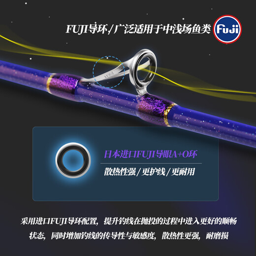Guangwei Bojiang attacking boat rod Offshore No. 80 boat fishing rod Bojiang rod Fishing rod Fuji guide ring luminous solid rod slightly sensitive Bojiang attacking boat gun handle + all metal drum [right hand] 1.8 meters