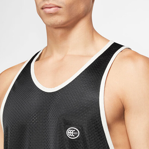 耐克NIKE男 运动背心 篮球训练 柔软舒适 DX0334-010 黑白XXL