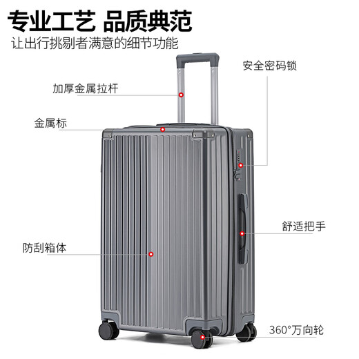 DULA high-looking multifunctional suitcase with cup holder for men and women trolley suitcase password box starry sky gray 24 inches