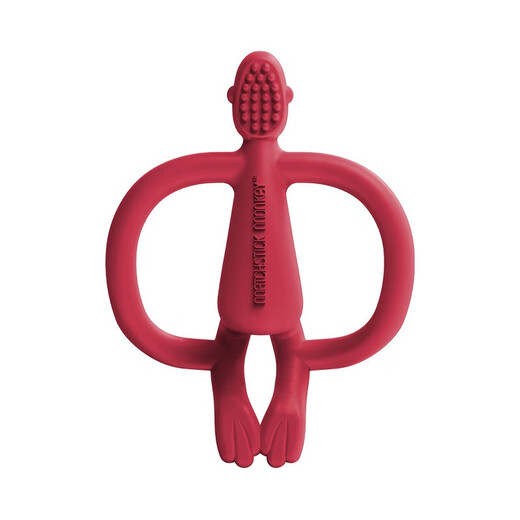 MATCHSTICK MONKEY Discount purchase British Match Monkey oral teether, antibacterial silicone material, baby soothing chews, red tailless antibacterial type, 1 pack + get 8 gifts