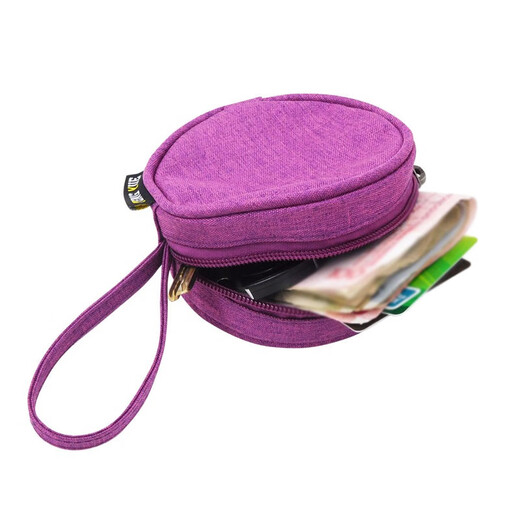 Teng Yue781 redonda de la billetera de la billetera Bolsa de la moneda Versión coreana Caja de almacenamiento de joyería de bolso simple Personalizado 781 Gray