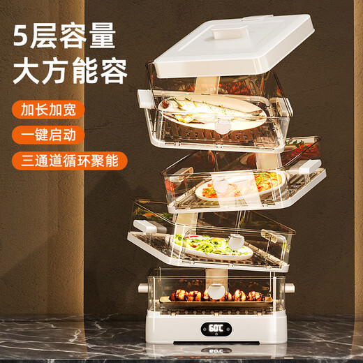 Изолированная крышка для овощей Jingyan Многослойная крышка для хранения остатков в свежем виде Новый интеллектуальный подключаемый модуль для подогрева пищи Артефакт Зимняя постоянная температура Хранение еды Недавно модернизированная интеллектуальная крышка для овощей 5-слойная утолщенная пылезащитная крышка для овощей с подогревом