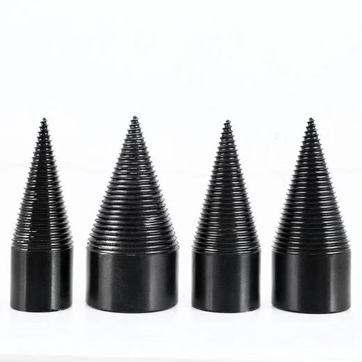 Thunder King Steel firewood splitting artifact electric hammer electric drill household splitting cone firewood splitting machine drill bit rural special 45mm-square handle four pits for electric hammer