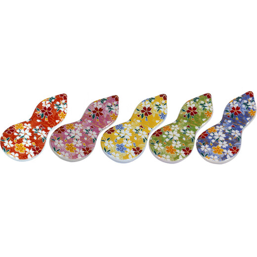 Mino-yaki Japanese-style imported cherry blossom maple leaf ceramic chopstick holder set household tableware chopstick holder Momiji Yuzen