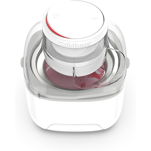 CUISINART 美膳雅 便携冰淇淋搅拌机 家用小型冰激凌搅拌机 儿童水果雪糕机 圣代甜筒机 可拆卸 ICE-M10 白色