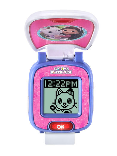 Vtech children's smart watch Gabby's Dollhouse Panda Claw theme 10 types of digital dial stopwatch alarm clock 4 educational games Mathematical shape recognition 3 years old +