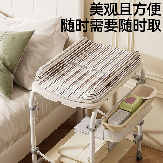 birthday diaper table baby care table newborn baby diapers table massage touch multifunctional bathtub [basic] cheese white-multi-functional care table