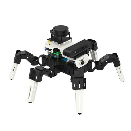 亚博智能（YahBoom）树莓派5六足机器人 ROS蜘蛛SLAM雷达建图导航 AI视觉jetson nano 官方标配【含树莓派5-8GB】